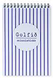 Golfið minnisbók, blá
