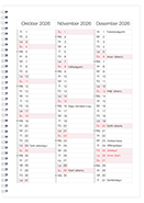 Skóladagbók, Tímalína, ársyfirlit