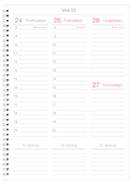 Skóladagbók, Tímalína, innihald hægri hlið